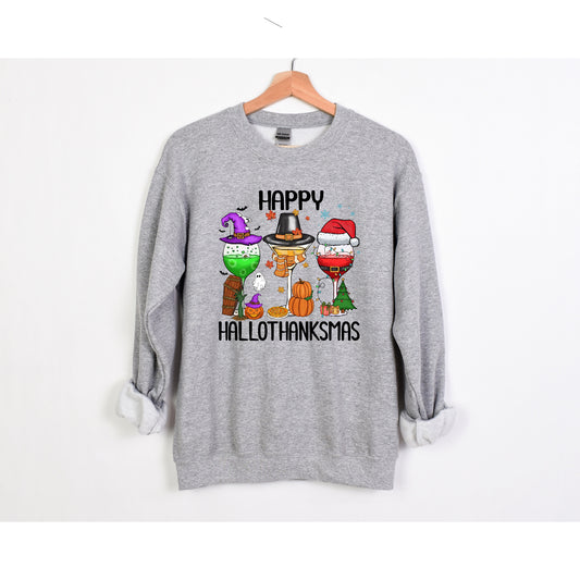 Happy Hallothanksmas Crewneck