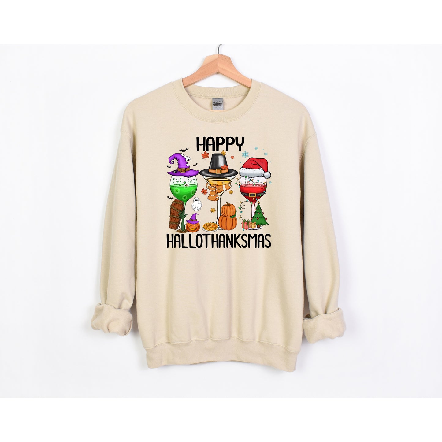 Happy Hallothanksmas Crewneck