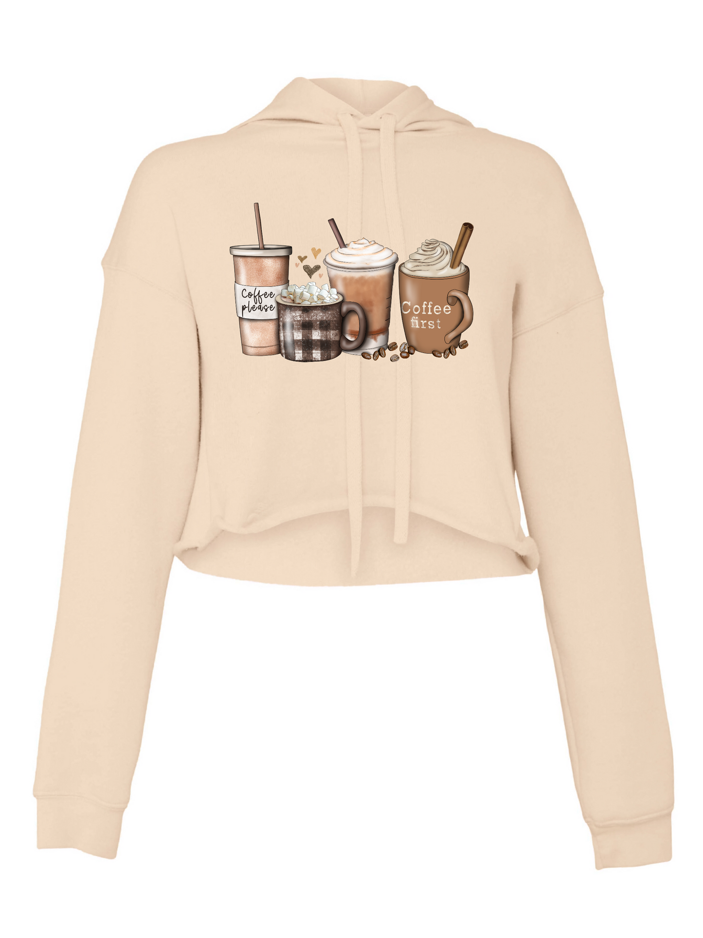 Heather Dust Crop Hoodie